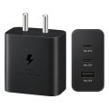 65W Power Adapter Trio Super Fast Charger With 65w, 25w, 15w With Type-C To Type-C Cable Included. 