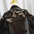 Fashion Tassel Patchwork Tulle Scarf Hollow Solid Color Lace Shawl Breathable Party Accessories Triangle Scarf. 
