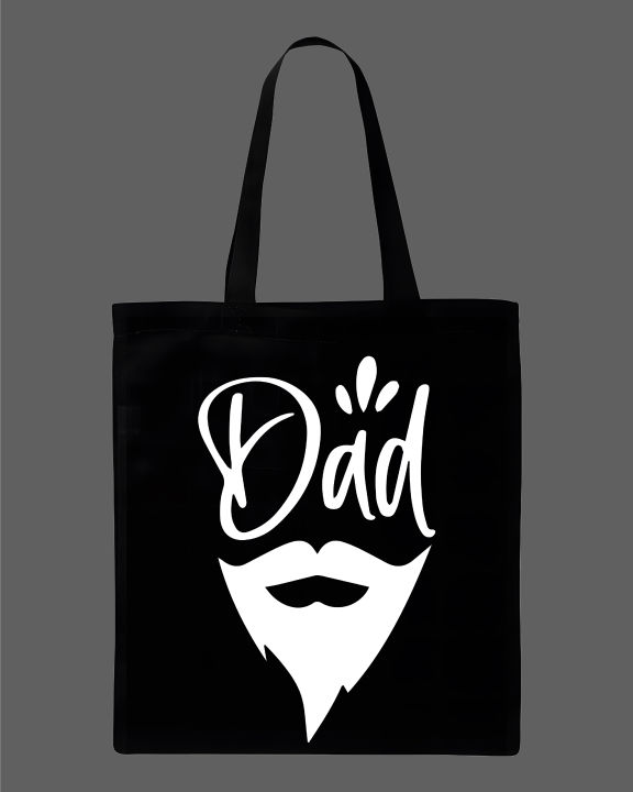 Dad%20Beard%20Graphic%20Printed%20Tote%20Bag%E2%80%93%20Black%20&%20White%20-%20Image%203