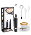 Milk Frother Handheld for Coffee, Electric Hand Foamer Blender for Drink Mixer. 