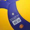 Yellow/Blue Mikasa MT1W Competition Mode Volleyball. 