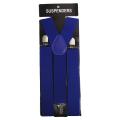 Blue Unisex Adjustable Clip-On Suspenders Elastic Y-Shape Braces. 