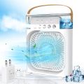 Portable Air Conditioner Fan with 3 Wind Speeds,600ML Personal Cooling Fan,Air Cooler with Colors Light. 