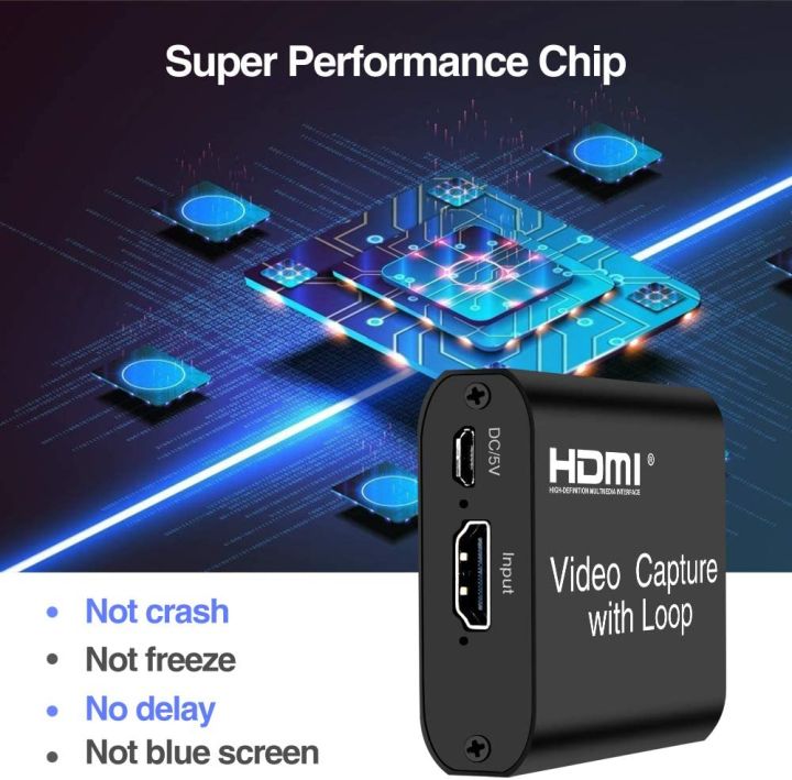 Video HDMI Capture Card with Loop Out