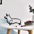 FORIDE Dog Minimalist Art Sculpture Wrought Iron Desktop Ornament Dog Art Sculpture Artwork Interesting Statues Home Office E. 