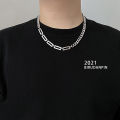 Sweet Chain Sweater Shirt T White Assembly Men's Necklace Steel Thick Hardware Cuba] Original [Global Best-Selling Titanium Women's Hip Hop Clavicle Chain Cool Accessories. 