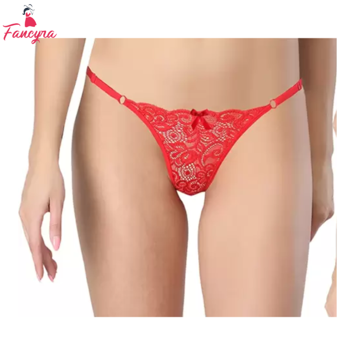 Fancyra%20Women%20Red%20Soft%20Comfortable%20Adjustable%20G-String%20Panty%20Thong%20For%20Women%20-%20Image%203