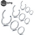 Sutuiying 1PC Titanium 20G Hinged Segment Nose Septum Rings Body Clips Hoop For Women Men Cartilage Helix Lip Eyebrow Piercings Jewelry. 