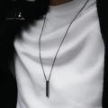 Jewelry for men, chain geometry minimalist necklace chain shape vertical waterproof men's 3D, stainless steel pendant with box necklace. 