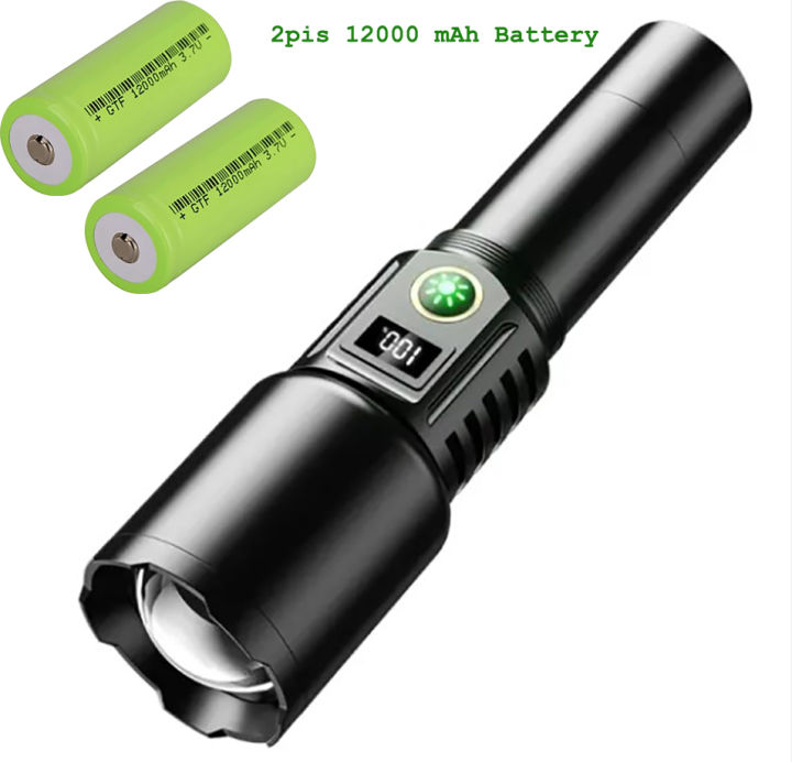 Ruilang%20P90%20Module%20Super%20Powerful%20Torch%20With%202%20Pis%2012000%20mAh%20Green%20Battery%20-%20Image%202