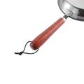 Flat Bottom 304 Stainless Steel Frying Pan Wooden Handle Oven Safe Cooking Pan Small Nonstick Omelette Pan Chef. 