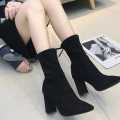 Pointed Toe Ankle Boots Fashion Block Heel Boot For Women's - Fashion | Women's Footwear | Boots For Women | Shoes For Women |. 