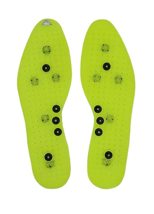 Magnetic Acupressure Insoles, 1 Pair Thin Soles with Magnetic Pressure Points Cuttable Foot Massage Inserts, Foot Therapy Reflexology Pain Relief Shoe Insoles