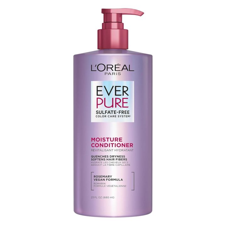 Loreal Paris Everpure Moisture Sulfate Free Conditioner for All Hair Types With Rosemary | Replenishes Dry Hair | Frizzy Hair | Nourishing | Made In USA | 680ml