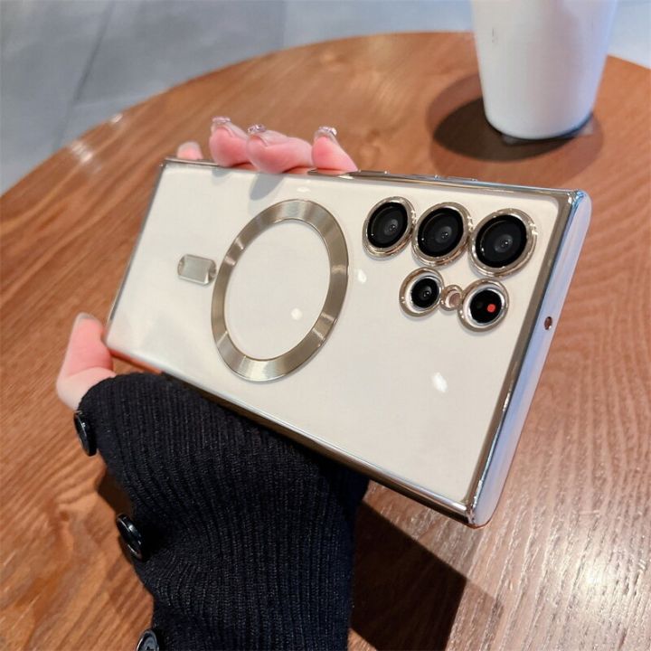 Camera%20Lens%20Film%20Protective%20Shell%20For%20Samsung%20S22%20Ultra%20S21%20S23%20S24%20Plus%20PLating%20Magnet%20Clear%20Case%20Cover%20-%20Image%204