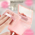 Portable With Puff Oil Control Blotting Paper With Mirror Lightweight Face Shine Remover Compact 3-in-1 Blotting Paper for Summer Travel. 