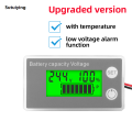 Sutuiying 6133A Battery Capacity Indicator DC8-100V LCD Digital Electricity New Meter Lithium LiFePO4 Lead-acid Cell 12V 24V 48V 72V Voltmeter. 