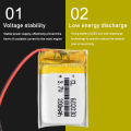 Mini Lipo Rechargeable Lithium Battery 200mAh 3.7V for Bluetooth MP3, Headphone, Card Audio Recorder Li-ion Cell Batteries. 