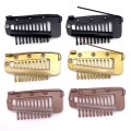 Pack of 10 Strong Chunni Clips with Safety Pin, Easy to Use with Dupatta, Hijab & Tikka Setting Easy to Use 4 X 2 cm Brown. 
