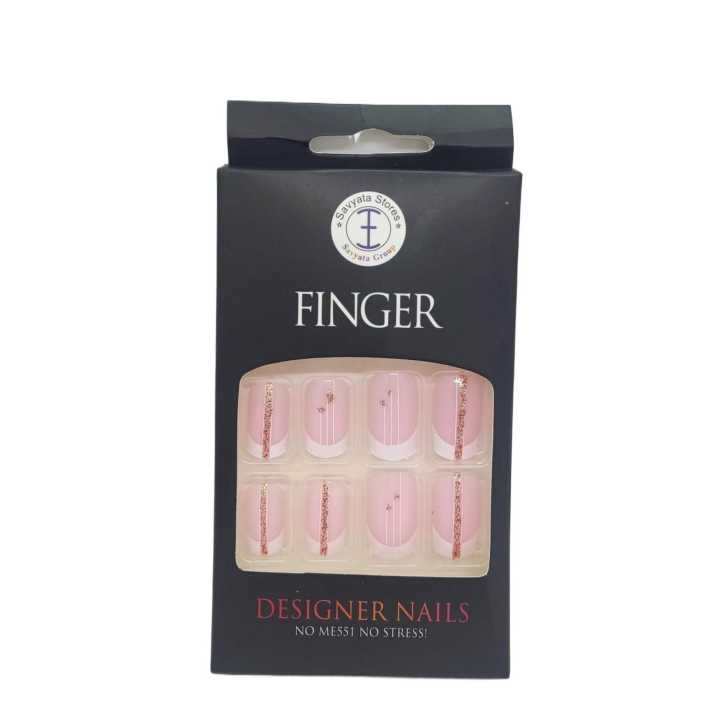 24 Pieces Pinky Nude Press On Nails With Mini Manicure Set (Artificial Nail For Gift) By Savyata Stores