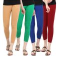 4 Set Packaging Fashion Women Solid Ethnic Wear Legging. 