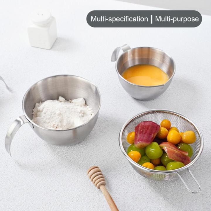 Sales promotion Kitchen Supplies Bowl Stir Egg Multifunction Large Handle with 304 Scale Stainless Steel Measuring Cup Liquid