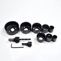 11-Pieces Metal Wood Hole Saw Cutter Set. 