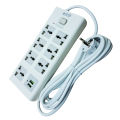 Urja B42-3M 7 Port Extension Multiplug with 2 USB Ports (2.1A), 2500W Power, 10A, 3 Meter Cord – 1 Master Switch, Energy Efficient, Ideal for Home & Office Use. 
