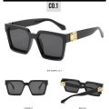 Square Full Black Sunglasses for Women - Korean Style Eyewear with CR-39 Lenses - Women's Black Sunglasses. 