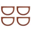 OYPFXMI 20PCS D-Shaped Wooden Purse Handles, Wood Replacement Handles for DIY Bag Purse Handbags Clutch Making (Brown). 
