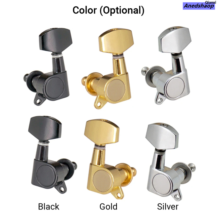 QianxiNew style 6pcs Sealed Guitar String Pegs Locking Tuners 3L3R Tuning Pegs 2025 String Tuners Electric Acoustic Guitar Tuner Machine Heads Knobs