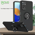 Lenuo For Redmi Note 11 Pro / Note 11 Pro 5G Mobile Case Multifunction Car Magnetic Shockproof With Ring Stand Back Cover. 