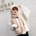 3 In 1 Cute Multi color Hat/Muffler/Mitten For Women. 