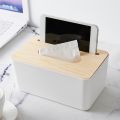 Paper Towel Dispenser Wood Tissue Box Cover Holder. 