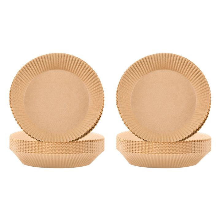 FORIDE 200Pcs Air Fryer Parchment Paper Liners Non-Stick Disposable Air Fryer Liners Basket Unperforated Round Parchment Paper