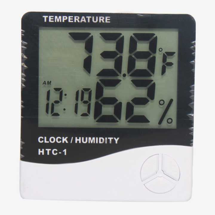 Digital Indoor Clock/ Humidity Hygrometer Thermometer Humidity Meter Large LCD Display