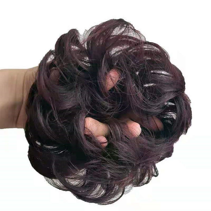 Real%20Fake%20Hair%20Ring%20Rubber%20Band%20Hair%20Bun%20Hair%20Pull%20Flower%20Small%20Ball%20Flower%20Bud%20Fluffy%20Curly%20Big%20Hair%20Ring%20-%20Image%208