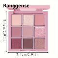 Ranggense Rose 9 Color Eyeshadow Palette Matte Glitter Finish Highlighter Eyeshadow Pink Brown Girls Cosmetics. 