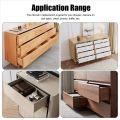 1Set Durable Plastic Metal Drawer Guide Slide Accessory with Roller Brown Drawer Track Slide Kit Universal Drawer Slide Replacement Part for Dressers Hutches Nightstand. 