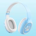 Mark Wireless Cute Kids Bluetooth 5.0 Headphone Support TF Card Play Foldable HIFI Music Headset. 