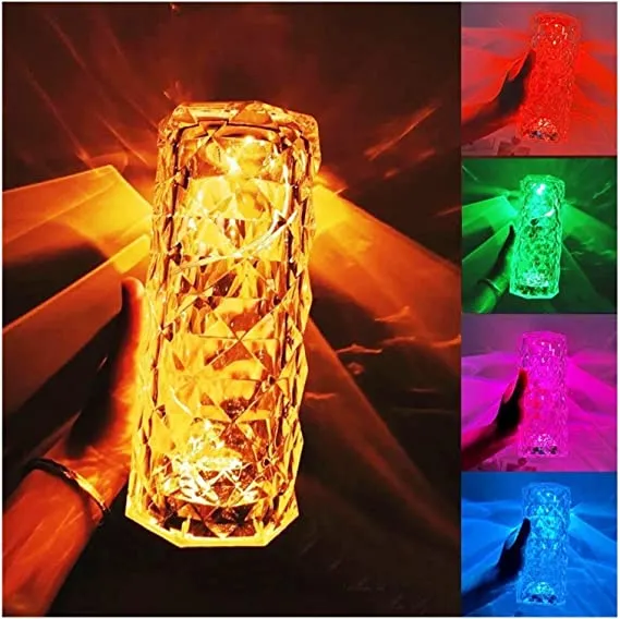 Crystal%20Table%20Lamp%20Rose%20Light%20Projector%203/16%20Colors%20Adjustable%20Romantic%20Diamond%20Atmosphere%20LED%20Light%20-%20Image%203