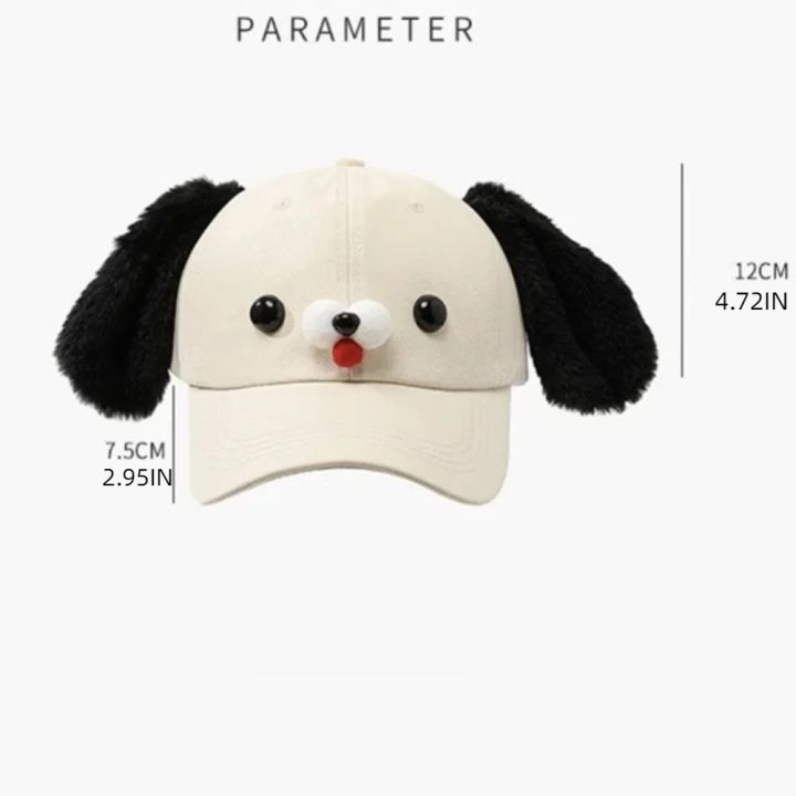 New%20style%20Cap%20cotton%20ladies%20adjustable%20sun%20hat%20for%20girls%20funny%20puppy%20ears%20unisex%20baseball%20cap%20shade%20summer%20-%20Image%203
