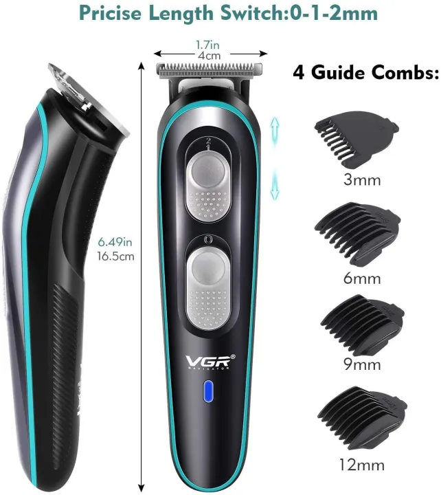 VGR%20055%20Professional%20Cordless%20Beard%20Hair%20Trimmer%20Kit%20-%20Rechargeable%20with%20Guide%20Combs,%20USB%20Cord%20Included%20-%20Image%202