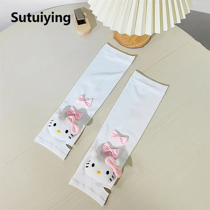 Sutuiying%201Pair%20Sanrio%20Cute%20Mittens%20Lovely%20Fingerless%20Gloves%20For%20Women%20Girls%20Summer%20Sun%20Protection%20Sleeves%20Cosplay%20Halloween%20Party%20Mittens%20-%20Image%205
