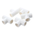 Sptrry20Mm Pvc Tee 3 Way Water Pipe Tube Adapter Connectors White 5 Pcs & Dia 90 Angle Degree Elbow Connector 5 Pcs. 