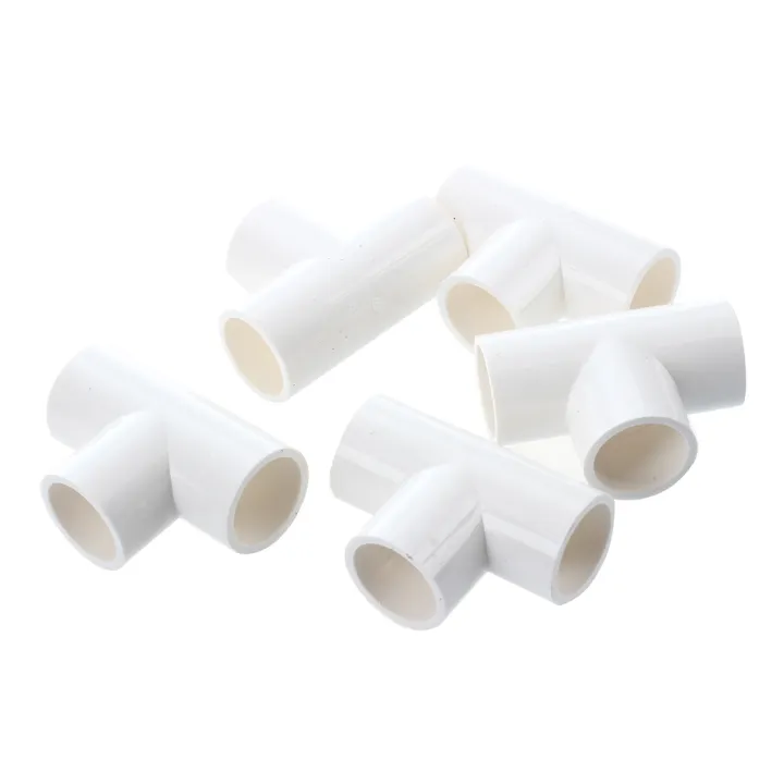 Sptrry20Mm%20Pvc%20Tee%203%20Way%20Water%20Pipe%20Tube%20Adapter%20Connectors%20White%205%20Pcs%20&%20Dia%2090%20Angle%20Degree%20Elbow%20Connector%205%20Pcs%20-%20Image%204
