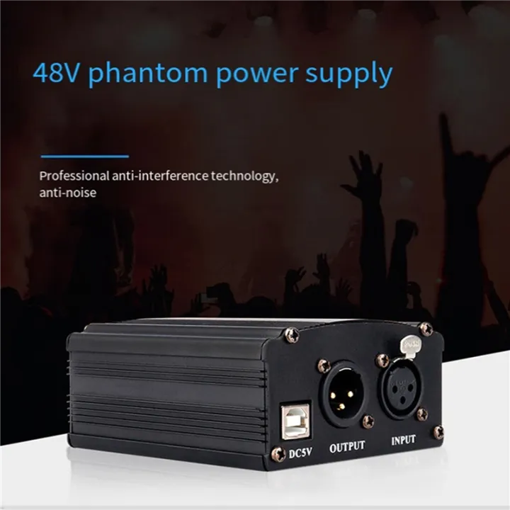 JAERBEE%203X%201-Channel%2048V%20Phantom%20Power%20Supply%20with%20XLR%203%20Pin%20Microphone%20Cable%20for%20Condenser%20Microphone%20Music%20Recording%20Equipment%20-%20Image%204