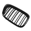 FORIDE 2X Glossy Black Front Hood Kidney Grille Grill Dual Line for E39 5-Series 525 528 1995-2004 51137005837 51137005838. 
