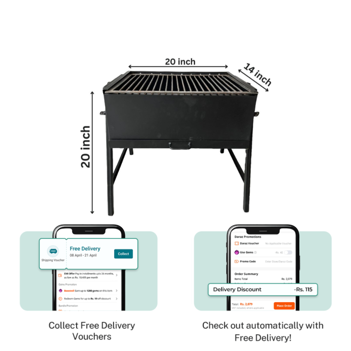 Foldable%20BBQ%20Grill%20/%20Medium%20BBQ%20/%20Sekuwa%20Maker%20/%20Barbeque%20Grill%20-%20Image%203