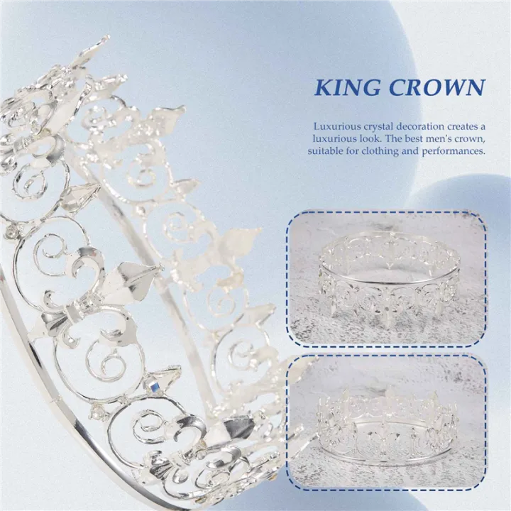 FORIDE%20Royal%20Crown%20for%20Men%20-%20Metal%20Prince%20Crowns%20and%20Tiaras,%20Full%20Round%20Birthday%20Hats,Medieval%20Accessories%20(Silver)%20-%20Image%204